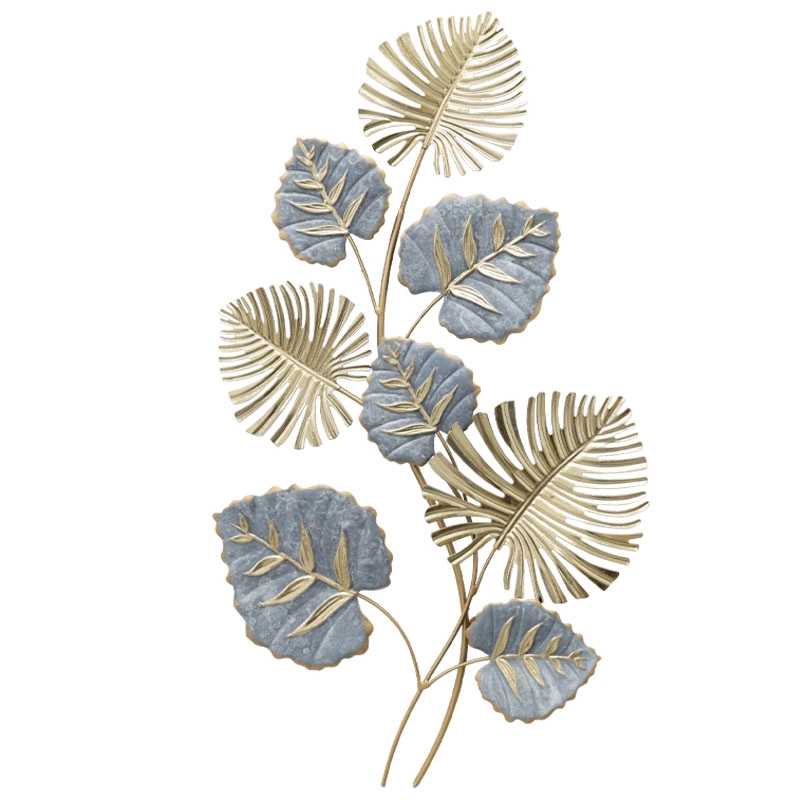 ΜΕΤΑΛΛΙΚΟ ΔΙΑΚΟΣΜΗΤΙΚΟ ΤΟΙΧΟΥ ΚΛΑΔΙ ΜΕ ΦΥΛΛΑ - 43.2x76.2x3.8cm 4/ΚΙΒ
