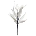 ΚΛΑΔΙ FOAM ME ΦΥΛΛA ΛΕΥΚΟ ΜΕΤΑΛΛΙΚO - Y85cm 12/60ΚΙΒ