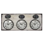 ΞΥΛΙΝΟ ΔΙΑΚΟΣΜΗΤΙΚΟ ΩΡΟΛΟΪ/ΓΥΑΛΙ Χ3 - HOTEL 63.5x26cm 6/KIB