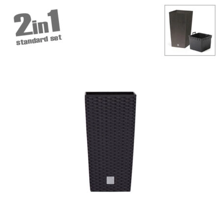 ΚΑΣΠΩ-ΓΛΑΣΤΡΑ (2 ΣΕ 1) ΑΝΘΡΑΚΙ RATO SQUARE ΤΕΤΡΑΓΩΝΗ 22.5x22.5x42.1cm 1/5KIB - Κασπω