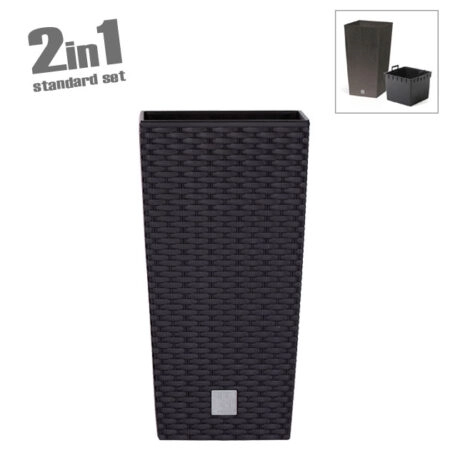 ΚΑΣΠΩ-ΓΛΑΣΤΡΑ (2 ΣΕ 1) ΑΝΘΡΑΚΙ RATO SQUARE ΤΕΤΡΑΓΩΝΗ 40x40x75cm 1/3KIB - Κασπω