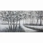 ΠΙΝΑΚΑΣ ΚΑΜΒΑΣ -ΓΚΡΙ ΔΑΣΟΣ ΜΕ ΜΟΝΟΠΑΤΙ- 140x70cm 6/ΚΙΒ
