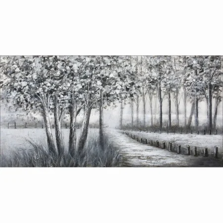 ΠΙΝΑΚΑΣ ΚΑΜΒΑΣ -ΓΚΡΙ ΔΑΣΟΣ ΜΕ ΜΟΝΟΠΑΤΙ- 140x70cm 6/ΚΙΒ - Κασπω