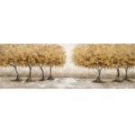 ΠΙΝΑΚΑΣ ΚΑΜΒΑΣ ΜΕ 7 ΧΡΥΣΑ ΔΕΝΤΡΑ - 50x150cm 6/KIB