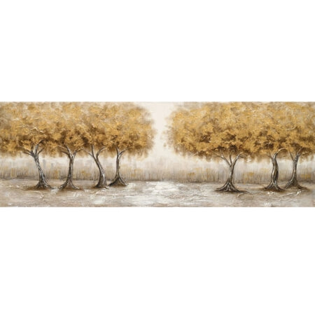 ΠΙΝΑΚΑΣ ΚΑΜΒΑΣ ΜΕ 7 ΧΡΥΣΑ ΔΕΝΤΡΑ - 50x150cm 6/KIB - Κασπω