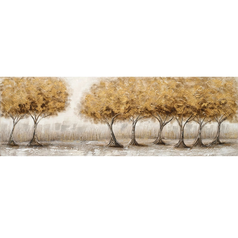 ΠΙΝΑΚΑΣ ΚΑΜΒΑΣ ΜΕ 8 ΧΡΥΣΑ ΔΕΝΤΡΑ - 50x150cm 6/KIB