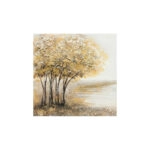 ΠΙΝΑΚΑΣ ΚΑΜΒΑΣ ΜΕ 4 ΧΡΥΣΑ ΔΕΝΤΡΑ ΕΝΩΜΕΝΑ - 40x40cm 18/KIB