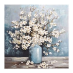 ΠΙΝΑΚΑΣ ΚΑΜΒΑΣ ΒΑΖΟ ΜΕ ΜΑΡΓΑΡΙΤΕΣ - 80x80cm 8/KIB