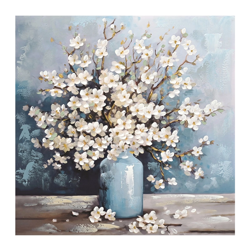 ΠΙΝΑΚΑΣ ΚΑΜΒΑΣ ΒΑΖΟ ΜΕ ΜΑΡΓΑΡΙΤΕΣ - 80x80cm 8/KIB