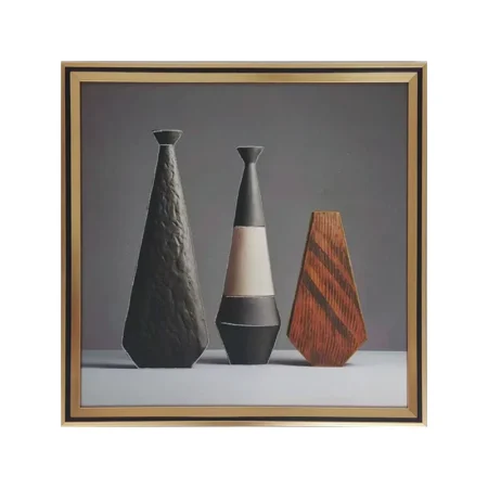 ΚΑΔΡΑΚΙ ΜΕ ΧΡΥΣΗ ΚΟΡΝΙΖΑ & 3D ΒΑΖΑ ΑΦΗΡΗΜΕΝΟ - 41x41cm 24/ΚΙΒ - Κασπω