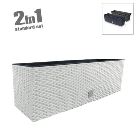 ΖΑΡΝΤΙΝΙΕΡΑ (2 ΣΕ 1) ΛΕΥΚΟ RATO CASE 58x18x19.5cm 5/10ΚΙΒ - Κασπω