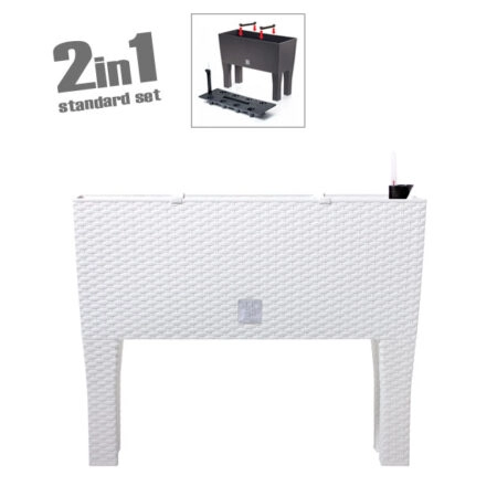 ΖΑΡΝΤΙΝΙΕΡΑ ΜΕ ΠΟΔΙΑ (2 ΣΕ 1) ΛΕΥΚΟ RATO CASE 60x25x46cm 1/3KIB - Κασπω