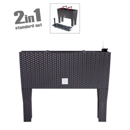 ΖΑΡΝΤΙΝΙΕΡΑ ΜΕ ΠΟΔΙΑ (2 ΣΕ 1) ΑΝΘΡΑΚΙ RATO CASE 60x25x46cm 1/3KIB - Κασπω