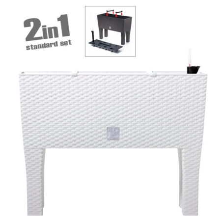 ΖΑΡΝΤΙΝΙΕΡΑ ΜΕ ΠΟΔΙΑ (2 ΣΕ 1) ΛΕΥΚΟ RATO CASE 80x33x62cm 1/3ΚΙΒ - Κασπω