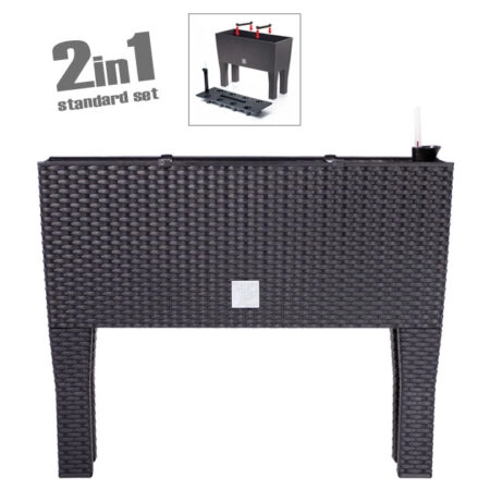 ΖΑΡΝΤΙΝΙΕΡΑ ΜΕ ΠΟΔΙΑ (2 ΣΕ 1) ΑΝΘΡΑΚΙ RATO CASE 80x33x62cm 1/3ΚΙΒ - Κασπω