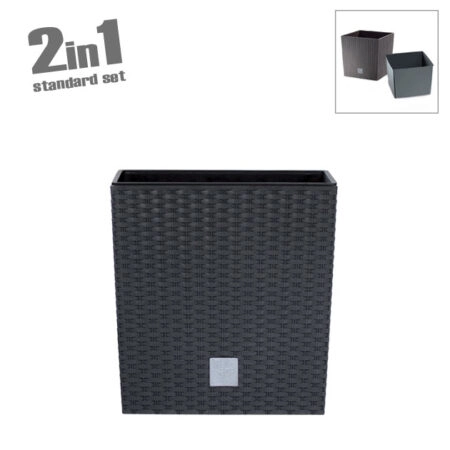 ΚΑΣΠΩ-ΓΛΑΣΤΡΑ (2 ΣΕ 1) ΑΝΘΡΑΚΙ RATO LOW ΤΕΤΡΑΓΩΝΗ 32x32x32.5cm 1/3KIB - Κασπω