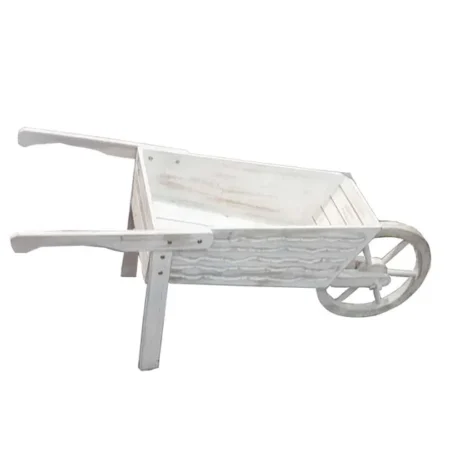 ΞΥΛΙΝΟ ΔΙΑΚΟΣΜΗΤΙΚΟ ΚΑΡΟΤΣΙ ΛΕΥΚΟ 128x47x50cm - Κασπω