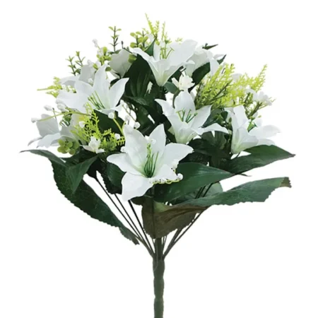 ΜΠΟΥΚΕΤΟ ΛΕΥΚΟ ΚΡΙΝΟΣ X24 Y45cm. 12/60ΚΙΒ - Κασπω