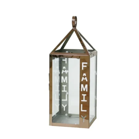 ΔΙΑΚΟΣΝΗΤΙΚΟ ΦΑΝΑΡΙ ΜΠΡΟΝΖΕ FAMILY - 17x17x46cm - Κασπω