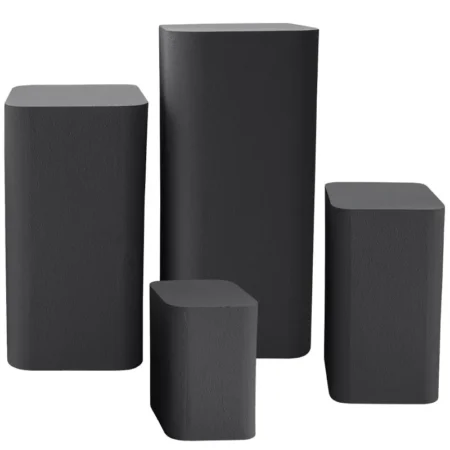 ΞΥΛΙΝΟ ΣΤΑΝΤ ΠΡΟΒΟΛΗΣ ΣΕΤ/4 ΜΑΥΡΟ - XL:39x39x81, L:34x34x66, M:29x29x51, S:24x24x36cm 1/KIB - Κασπω