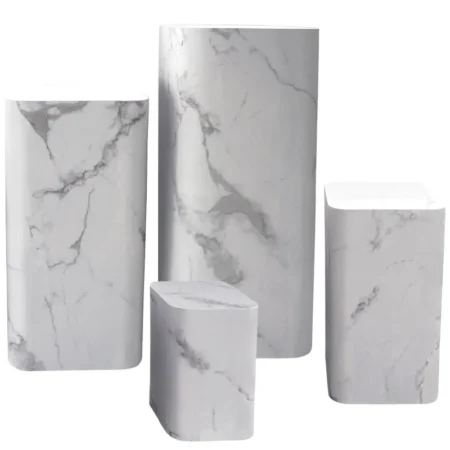 ΞΥΛΙΝΟ ΣΤΑΝΤ ΠΡΟΒΟΛΗΣ ΣΕΤ/4 ΜΑΡΜΑΡΙ - XL:39x39x81, L:34x34x66, M:29x29x51, S:24x24x36cm 1/KIB - Κασπω