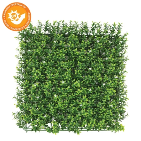 ΠΛΑΚΑΚΙ ΓΚΑΖΟΝ ΠΡΑΣΙΝΟ ΜΕ ΛΕΥΚΟ ΑΝΘΑΚΙ - 50x50cm 12/ΚΙΒ - Κασπω