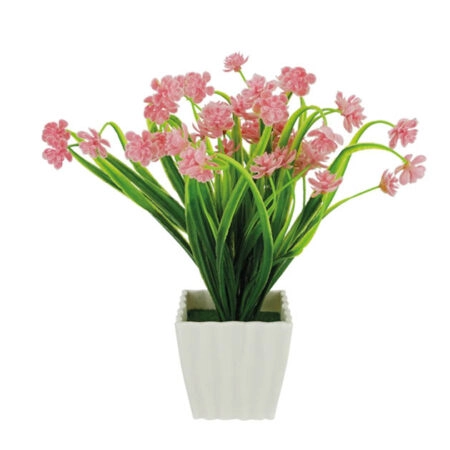 ΓΛΑΣΤΡΑΚΙ ME ΛΟΥΛΟΥΔΑΚΙΑ ΡΟΖ - 8x8x23cm 96/ΚΙΒ - Κασπω