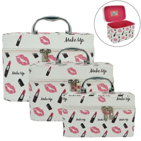 ΜΠΙΖΟΥΤΙΕΡΑ ΜΑKE-UP ΣETx3 L:23x17x15, M:21x13x14, S:19x11x10cm 24/ΚΙΒ - Κασπω
