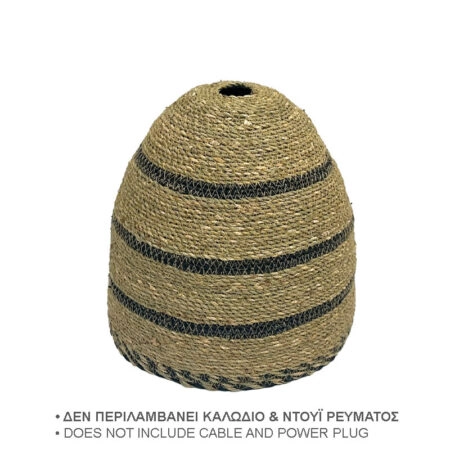 ΨΑΘΙΝΟ ΚΑΠΕΛΟ ΦΩΤΙΣΤΙΚΟΥ ΜΠΕΖ/ΜΑΥΡΟ ΟΒΑΛ-ΓΡΑΜΜΕΣ - Φ5/32x32cm 5/ΚΙΒ - Κασπω