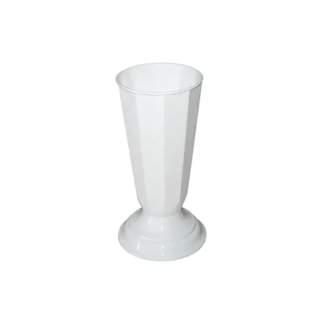 ΑΝΘΟΔΟΧΕΙΟ ΛΕΥΚΟ ΠΛΑΣΤΙΚΟ FLAKON SZWED - Φ13x31cm - Κασπω
