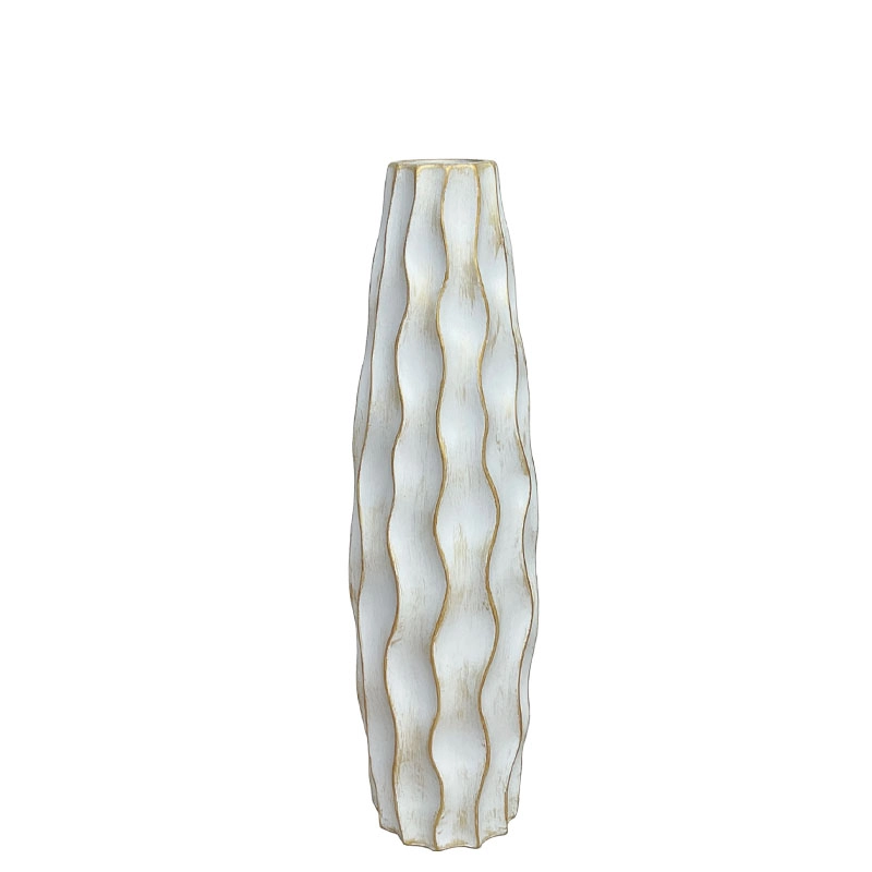 ΒΑΖΟ ΕΠΙΔΑΠΕΔΙΟ ΛΕΥΚΟ/ΧΡΥΣΟ ΣΓΟΥΡΟ - Φ17x57cm 6/KIB