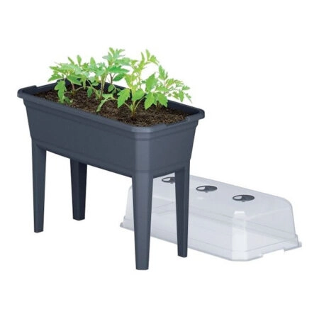 ΘΕΡΜΟΚΗΠΙΟ ΜΕ ΠΟΔΙΑ (3 ΣΕ 1) ΑΝΘΡΑΚΙ RESPANA PLANTER 77x58x96.3cm 1/3ΚΙΒ - Κασπω Sticky 1