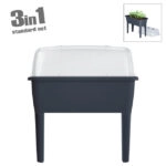 ΘΕΡΜΟΚΗΠΙΟ ΜΕ ΠΟΔΙΑ (3 ΣΕ 1) ΑΝΘΡΑΚΙ RESPANA PLANTER 77x58x96.3cm 1/3ΚΙΒ