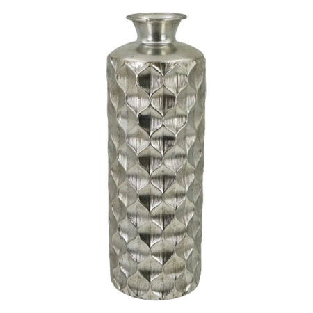 ΜΕΤΑΛΛΙΚΟ ΒΑΖΟ-ΜΠΟΥΚΑΛΙ ΑΣΗΜΙ Φ17x49cm 4/ΚΙΒ - Κασπω