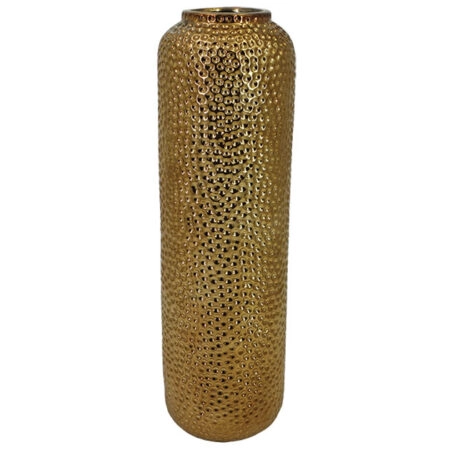 ΚΕΡΑΜΙΚΟ ΒΑΖΟ ΜΠΡΟΝΖΕ ΙΣΙΟ ΣΦΥΡHΛΑΤΟ Φ14.8x49.3cm 1/4ΚΙΒ - Κασπω
