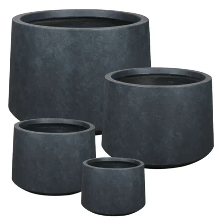 ΚΑΣΠΩ FIBERCLAY ΣΕΤ/4 ΜΑΥΡΟ-ΜΑΡΜΑΡΙ ΚΩΝΙΚΟ - XS:Φ23x16, S:Φ31x22, M:Φ41x28, L:Φ52x38cm 24/ΠΑΛ - Κασπω