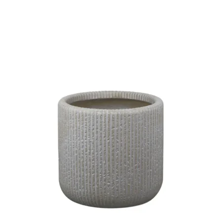 ΚΑΣΠΩ FIBERCLAY ΜΕΣΑΙΟ ΜΠΕΖ-ΕΚΡΟΥ ΣΤΡΟΓΓΥΛΟ-ΚΑΘΕΤΕΣ ΓΡΑΜΜΩΣΕΙΣ - Φ34x32cm - Κασπω
