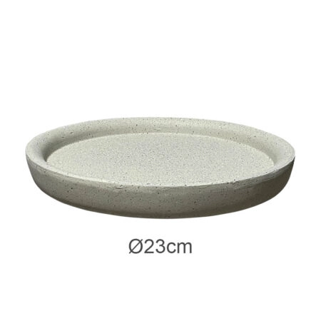ΠΙΑΤΟ FIBER CLAY ΜΠΕΖ-ΓΡΑΝΙΤΗ ΣΤΡΟΓΓΥΛΟ ΓΙΑ ΚΑΣΠΩ - Φ23x3.5cm 5/ΚΙΒ - 