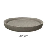 ΠΙΑΤΟ FIBER CLAY ΜΟΚΚΑ-ΜΠΕΖ ΓΡΑΝΙΤΗ ΣΤΡΟΓΓΥΛΟ ΓΙΑ ΚΑΣΠΩ - Φ28x3.5cm 5/ΚΙΒ