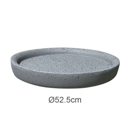 ΠΙΑΤΟ FIBER CLAY ΓΚΡΙ ΓΡΑΝΙΤΗ ΣΤΡΟΓΓΥΛΟ ΓΙΑ ΚΑΣΠΩ - Φ52.5x4.5cm 5/ΚΙΒ - 