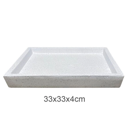ΠΙΑΤΟ FIBER CLAY ΛΕΥΚΟ ΓΡΑΝΙΤΗ ΤΕΤΡΑΓΩΝΟ ΓΙΑ ΚΑΣΠΩ - 33x33x4cm 5/ΚΙΒ - 