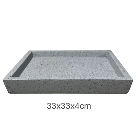 ΠΙΑΤΟ FIBER CLAY ΓΚΡΙ ΓΡΑΝΙΤΗ ΤΕΤΡΑΓΩΝΟ ΓΙΑ ΚΑΣΠΩ - 33x33x4cm 5/ΚΙΒ - 