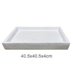 ΠΙΑΤΟ FIBER CLAY ΛΕΥΚΟ ΓΡΑΝΙΤΗ ΤΕΤΡΑΓΩΝΟ ΓΙΑ ΚΑΣΠΩ - 40.5x40.5x4cm 5/ΚΙΒ