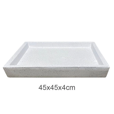 ΠΙΑΤΟ FIBER CLAY ΛΕΥΚΟ ΓΡΑΝΙΤΗ ΤΕΤΡΑΓΩΝΟ ΓΙΑ ΚΑΣΠΩ - 45x45x4cm 5/ΚΙΒ - 