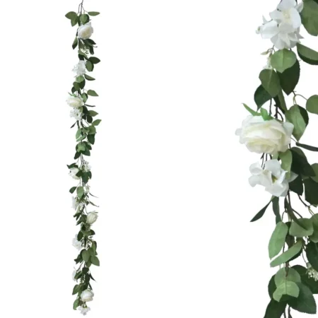 ΓΙΡΛΑΝΤΑ ME ΤΡΙΑΝΤΑΦΥΛΛΑ ΛΕΥΚΑ - Υ180cm 1/100ΚΙΒ - Κασπω