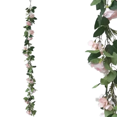 ΓΙΡΛΑΝΤΑ ME ΤΡΙΑΝΤΑΦΥΛΛΑ ΡΟΖ - Υ180cm 1/100ΚΙΒ - Κασπω