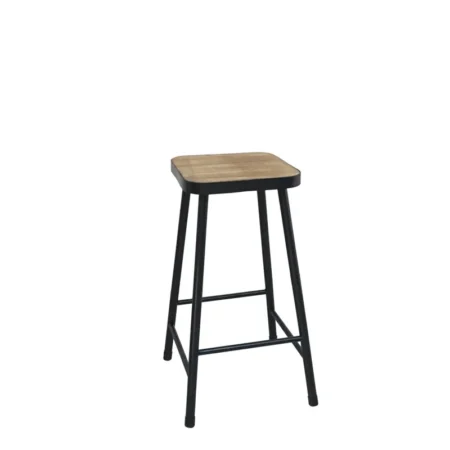 ΜΕΤΑΛΛΙΚΟ/ΞΥΛΙΝΟ ΣΚΑΜΠΟ ΜΑΥΡΟ - 40x40x67cm 2/KIB - Κασπω