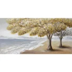 ΠΙΝΑΚΑΣ ΚΑΜΒΑΣ ΠΑΡΑΛΙΑ ME ΧΡΥΣΑ ΔΕΝΤΡΑ - 120x60cm 6/KIB