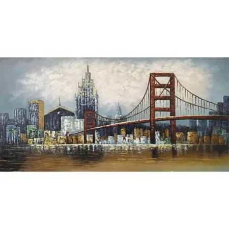 ΠΙΝΑΚΑΣ ΣΕ ΚΑΜΒΑ ΓΕΦΥΡΑ GOLDEN GATE - 120x60cm 8/KIB - Κασπω