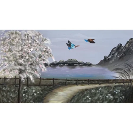 ΠΙΝΑΚΑΣ ΚΑΜΒΑΣ ΛΙΜΝΗ ΜΕ ΠΑΠΙΕΣ - 110x60cm 1/ΚΙΒ - Κασπω